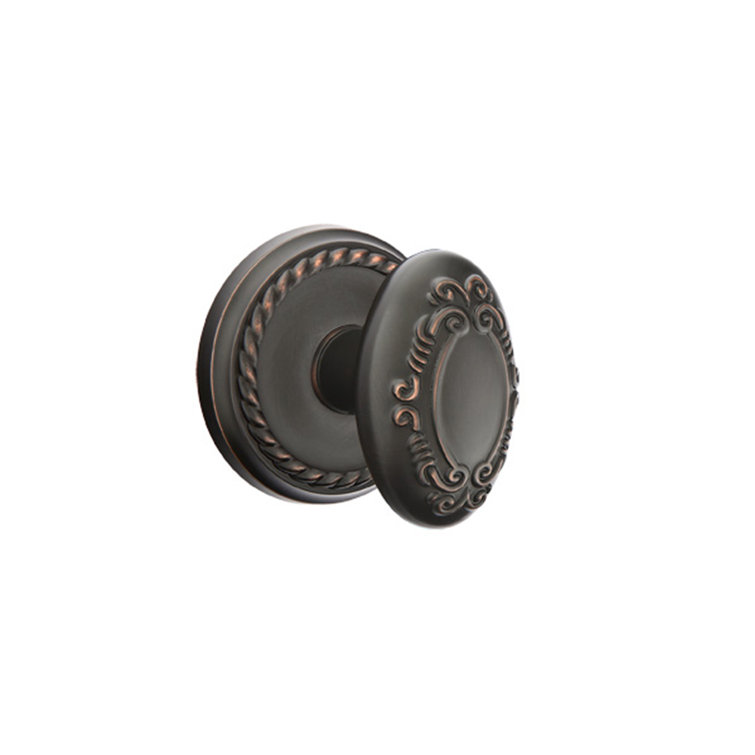 Emtek Privacy Knobset w/ Rope Rosette and Victoria Knob Wayfair